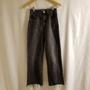 Juicy Couture Women's Size 24 Black Wash Lunita Wide-Leg Jeans